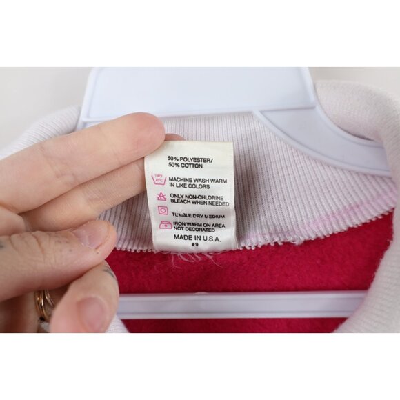 Vintage 90s Streetwear Womens Large Marco Island Flower Collared Sweatshirt USA - Picture 12 of 16